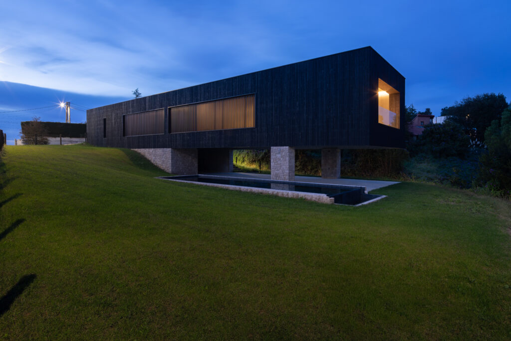 volumen rectangular de arquitectura contemporánea